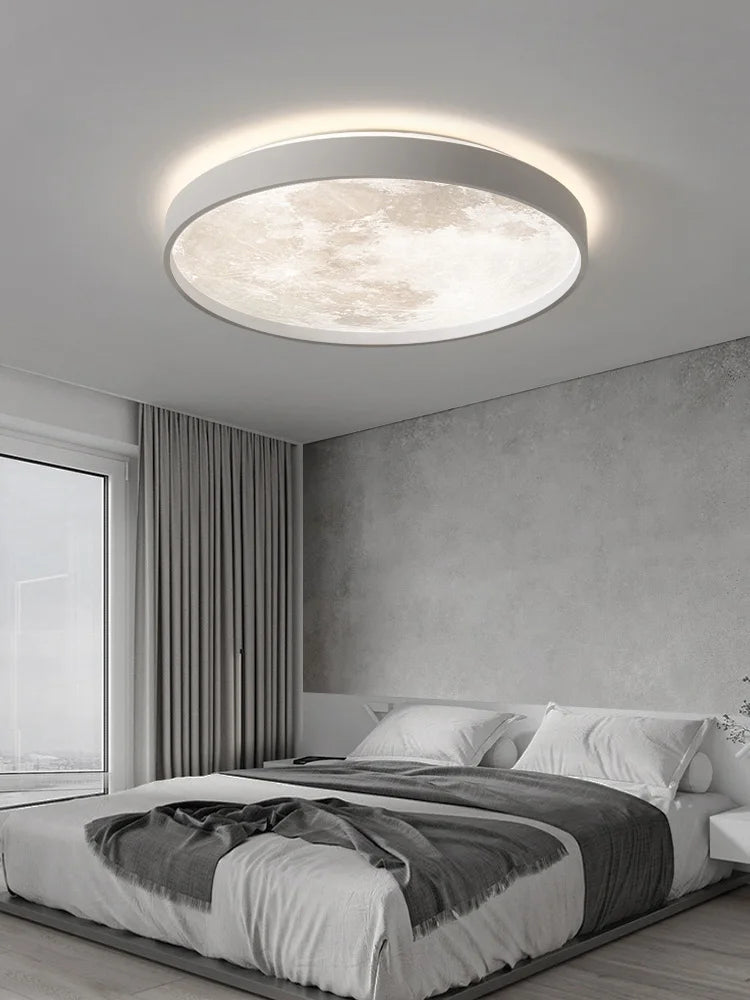Ultra-Thin Round LED Ceiling Lamp for Bedroom, Modern Nordic Design