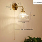 Glass Shade LED Wall Lamp for Luxury Living Room Decor