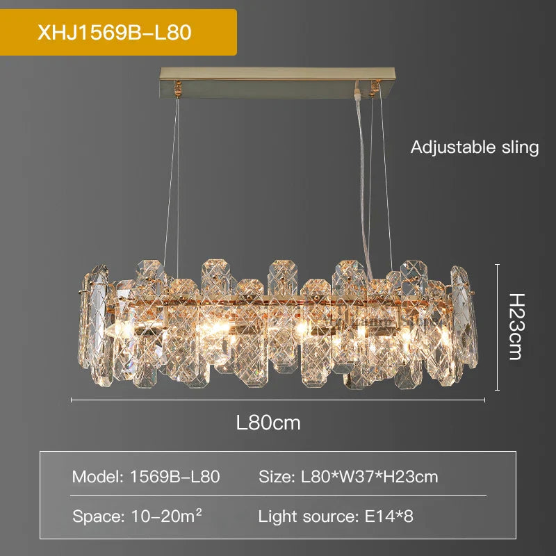 Crystal LED Chandelier for High-end Living Spaces