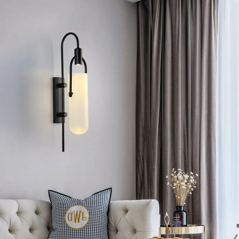 Postmodern LED Wall Sconce: Minimalist Nordic Lighting for Bedroom, Living Room, Aisle