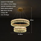 2024 Modern Crystal LED Chandelier for Living & Dining Room Decor