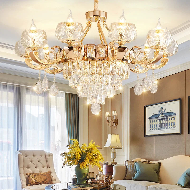 Crystal Chandelier: Grand European Villa High-end Fixture for Living Room, Restaurant, Building