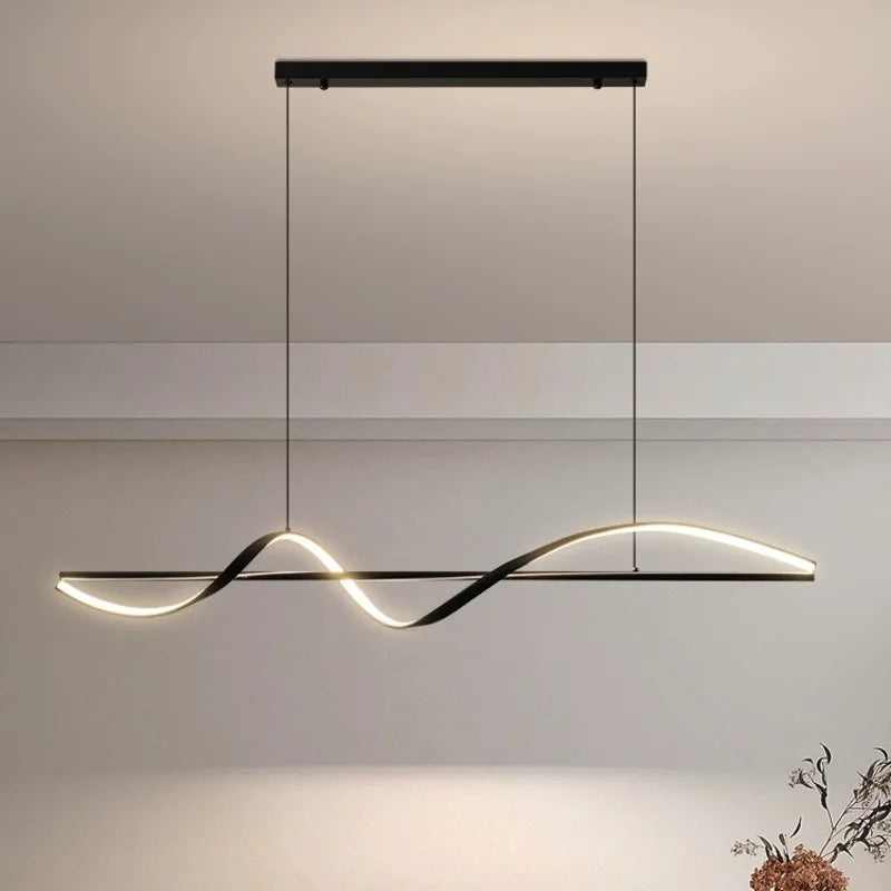 Modern Pendant Lighting 120cm Black Gold Gray White Fixture for Living Room and Kitchen