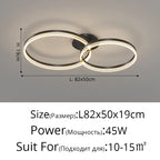 Modern Round Ring LED Ceiling Chandelier for Living Room and Bedroom