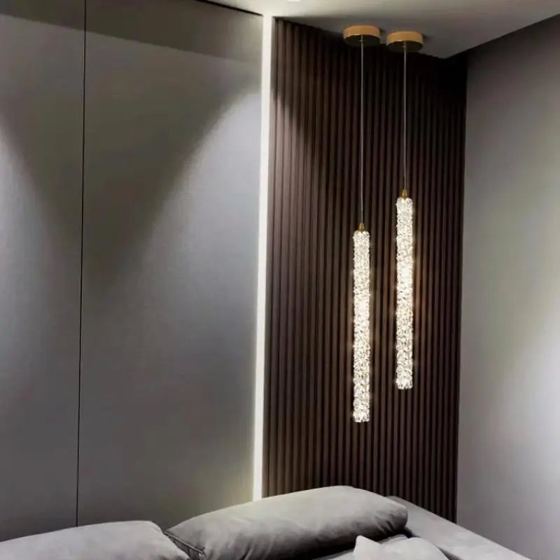 Crystals Pendant Lights: Modern Dimmable Chandelier for Luxury Living Room, Dining, Bedroom
