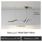 Aluminum LED Chandelier: Modern Dining Island Light for Stylish Indoor Decoration