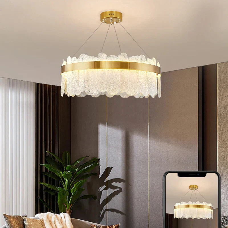 Nordic Glass LED Chandelier for Living Spaces, Hotels, and Restaurants