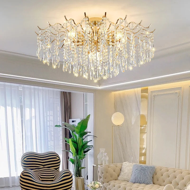 Crystal Chandelier | Luxury Living Room Light | Creative Elegant Lighting