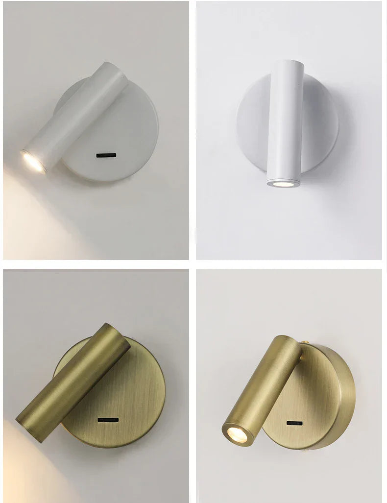 Bedroom Wall Lamp Surface Spotlight Indoor Reading Sconce Lights