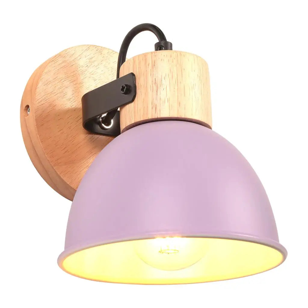 Nordic Wooden Wall Light Industrial Wall Sconce for Bedroom Reading