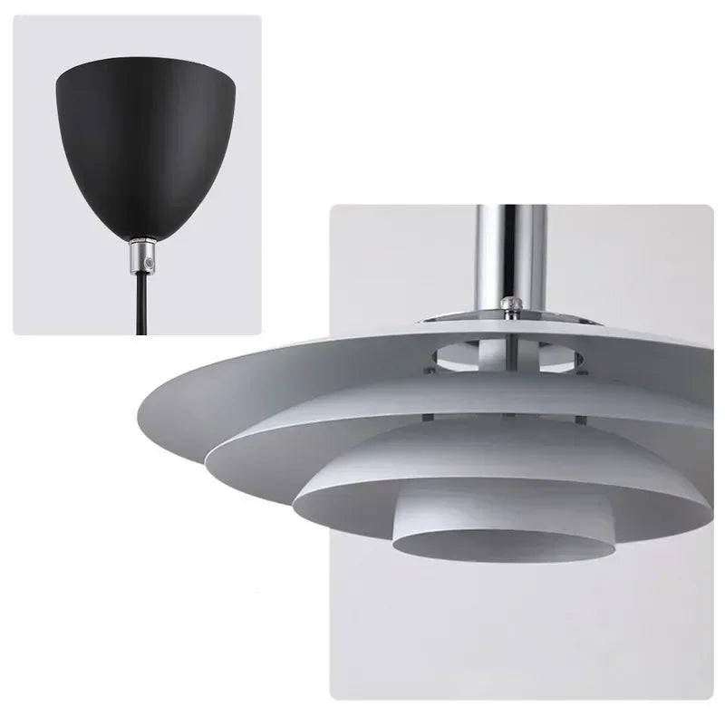 Nordic Saucer LED Chandelier: Stylish Home Decor Pendant Lighting for Dining Room, Kitchen, and Bar