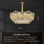 Crystal Chandelier: European Designer Style for Living Room, Bedroom & Dining Room