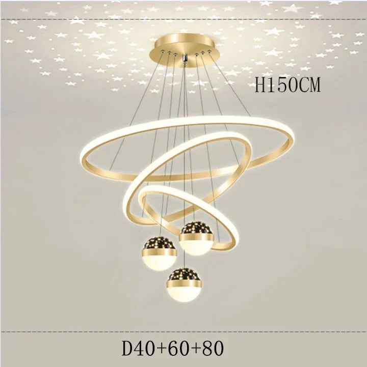 Nordic Dining Pendant Lamp for Living Room Ceiling Chandelier Lighting