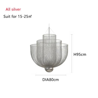 Meshmatic Grid Ceiling Chandelier Dimmable Led Indoor Lighting