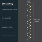 Revolving Stair LED Chandelier - Duplex Villa Hanging Lamp for High-Level Staircase