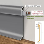 LED Skirting Line Aluminum Profiles Baseboard Corner Wall Decor - Stair Bar Strip Light