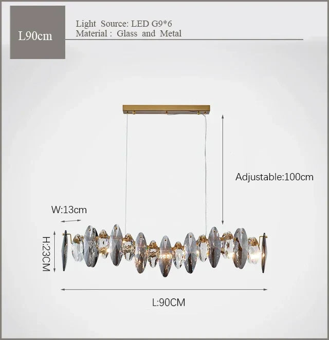 Luxury Diamond Crystal Chandelier for Dinning and Living Room Decor