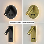 Rotatable Wall Lamp Black Bronze Modern Study LED Wall Sconce Reading Spotlights