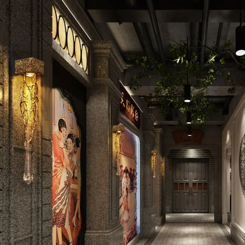 Branch Art Cage Crystal Chandelier for Modern Dining Room Lighting