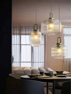 Glass Stripe LED Pendant Lights for Stylish Indoor Home Decor