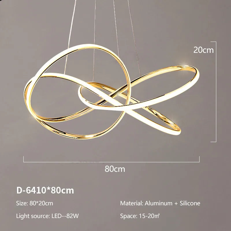Geometric Line LED Chandelier for Modern Home Decor and Lighting