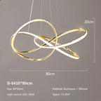 Geometric Line LED Chandelier for Modern Home Decor and Lighting