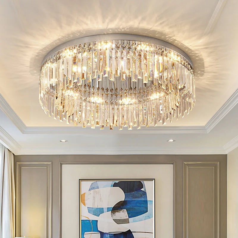 Crystal Ceiling Lamp: Modern Minimalist Light Luxury for Home Indoor Lighting