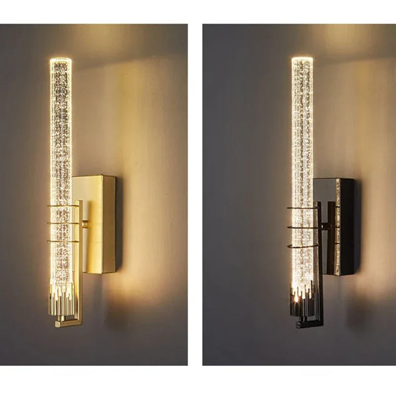 Crystal LED Wall Sconce: Modern Decorative Lighting for Corridor, Bedroom, and Living Room