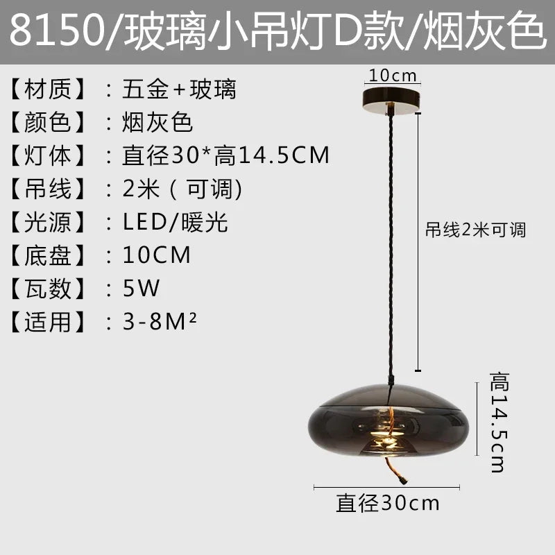 BROKIS Knot Glass Pendant Chandelier Luminaria Deco Bedside Lamp