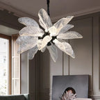 Elegant Copper Chandelier Light for Kitchen Dining Living Room - Modern Luxury Crystal Lamp