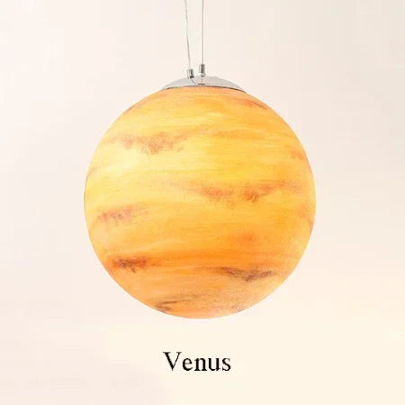 Moon Resin Ball Planet Pendant Light | Children Room Hanging Lamp