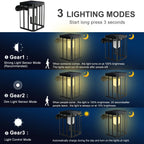 Solar Motion Sensor Wall Lights: 3 Lighting Mode, Waterproof Security Lamp