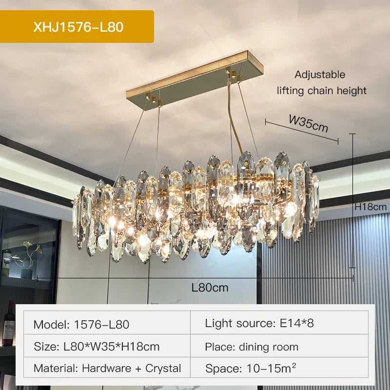Crystal Chandelier: Luxury Nordic Post-modern Design for Living Room, Bedroom, Dining Room