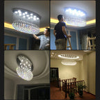 Crystal Flush Mount Chandelier: Modern Contemporary Lighting Fixtures