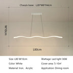 Modern Wave LED Chandelier for Dining Room and Bar Lighting