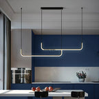LED Chandelier: Modern Black Gold Dimmable Lighting for Dining Room, Kitchen Table