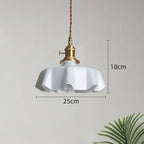 Retro Nordic Glass Pendant Light, Colorful Living Room Hanging Lamp