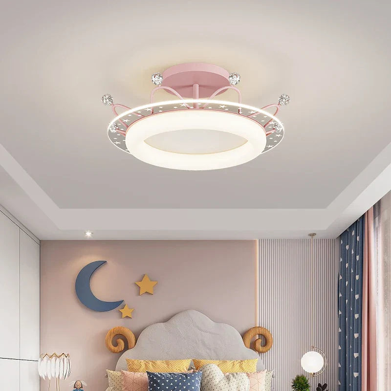 Kids' Room Ceiling Light in Gold Pink Blue for Bedroom and Living Room