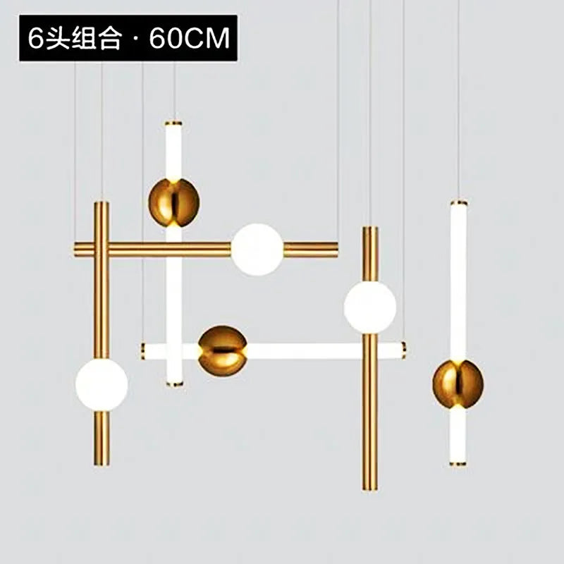 Modern Wand LED Pendant Light for Bedside Living Room, Hotel Hall Decor