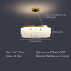 Crystal Luxury Hanging Ceiling Lamps LED Chandelier for Living Room Decor