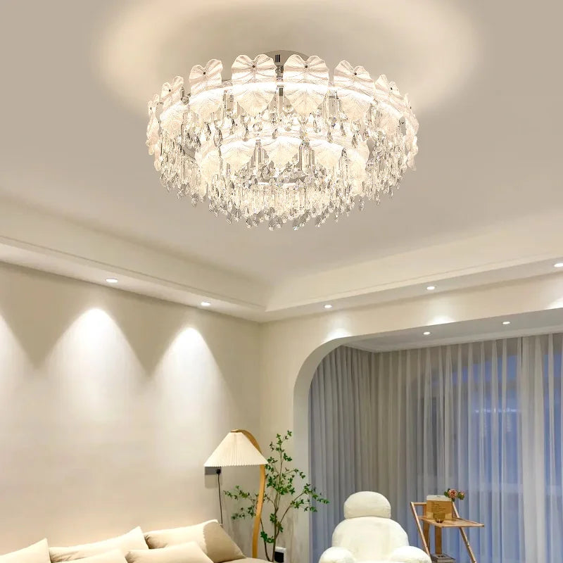 Postmodern Crystal Ceiling Light: Elegant European Style LED Nordic Room Lamp