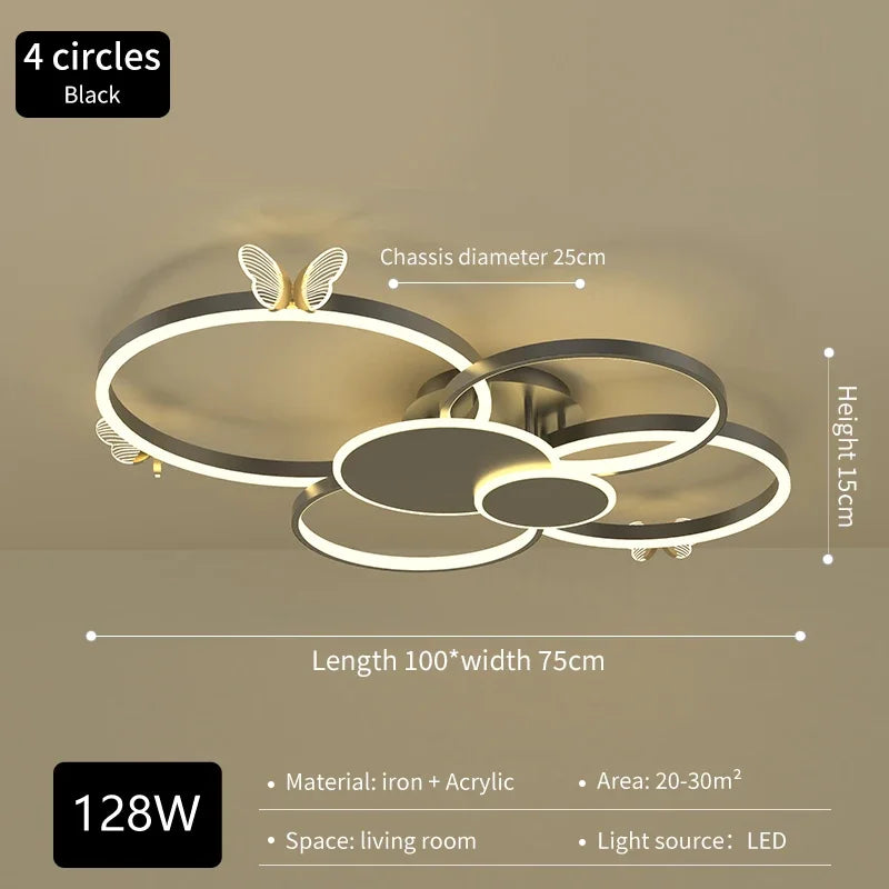 Butterflies Ceiling Light: Modern Luxury Home Lighting Fixture
