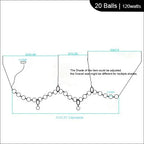 Glass Ball Chandelier: Modern LED Dining Table Lighting for Living Room, Bedroom, Villa.