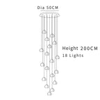 Crystal Ball Chandelier: Modern LED Stair Chandelier for Living Room and Kitchen