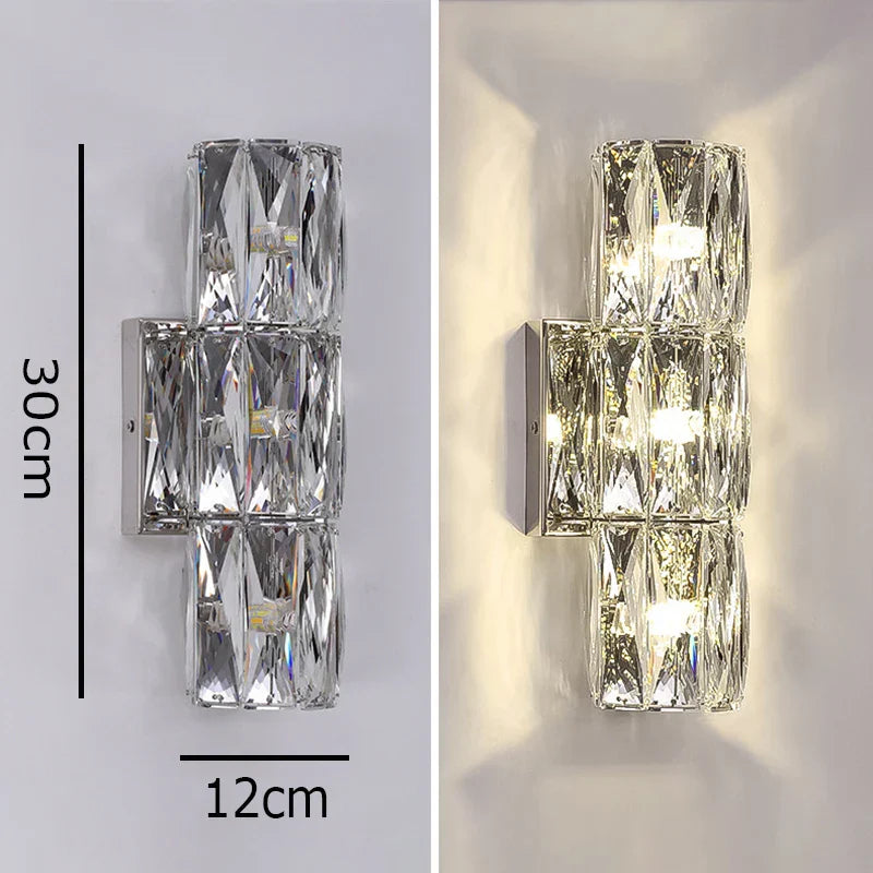 Luster Crystal Wall Sconces: Modern Elegant Glass Wall Light Fixtures