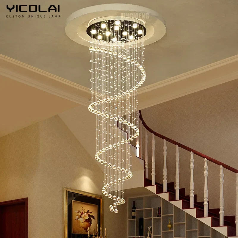 Crystal LED Ceiling Chandelier: Elegant Lighting for Bedroom Living Room Corridor