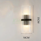 Crystal LED Wall Lamp for Bedroom Living Room Study Minimalist Design