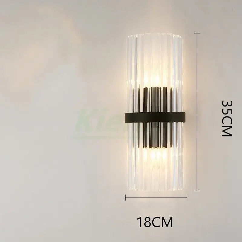 Crystal LED Wall Lamp for Bedroom Living Room Study Minimalist Design