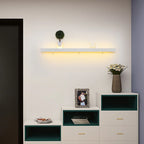 Acrylic LED Wall Lamps with Hooks for Bedroom Shelves & Background Wall Decor