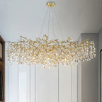 Sun Crystal Chandelier for Elegant Living Room & Lobby Lighting